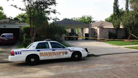 HCSO investigators at the scene of a fatal stabbing in west Harris County