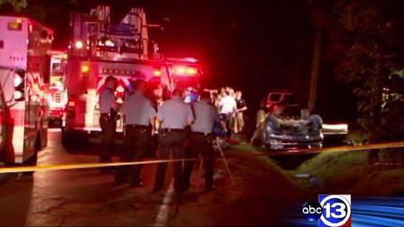 Police at the scene of a deadly crash in northwest Houston