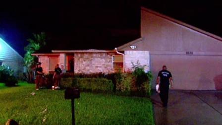 A southeast Houston home suffered some damage after lightning struck it last night.