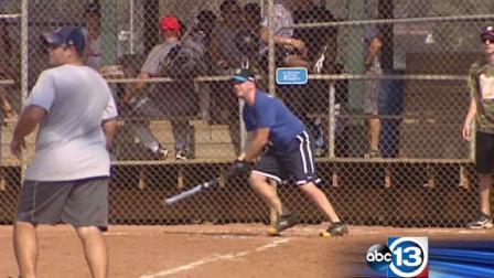 Local firefighters played in a softball tournament on Saturday, August 31, 2013, to raise funds for Capt. William Dowling