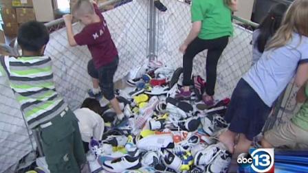 Houston church collects 10,000 shoes for orphans around the world as part of Shoes for Orphan Souls program