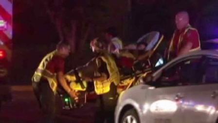 A woman is taken to the hospital after being stabbed at a bus stop in northwest Harris County