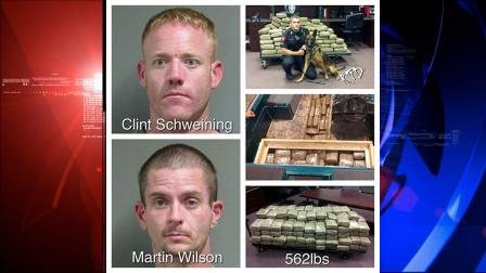 Clint Schweining and Martin Wilson were both arrested for the first degree felony offense of possession of marijuana in a drug free zone.
