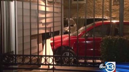 Driver hits garage
