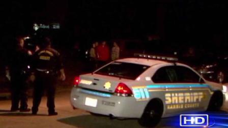 Harris County Sheriffs Office investigators surround a triple shooting scene in north Hariis County