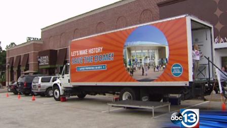 The Save the Dome Coalition will tour the Dome-Mobile through next Tuesday, November 5, which is Election Day.