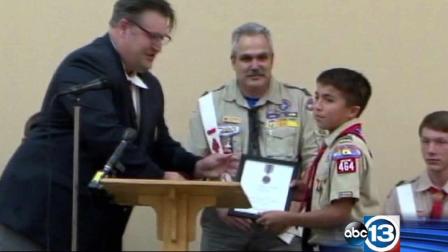 Boy Scout honored