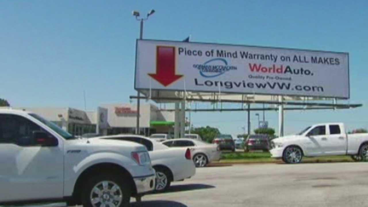 Car Dealerships In Longview Tx >> Big East Texas car dealership billboard features big mistake | abc13.com Car Dealerships In Longview Tx >> Big East Texas car dealership billboard features big mistake | abc13.com