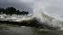 Hurricane Gustav winds push water against the floodwall of the Mandeville, La., lakefront Monday afternoon September 1, 2008, in the wake of Hurricane Gustav. (AP Photo/The Times-Picayune, David Grunfeld)