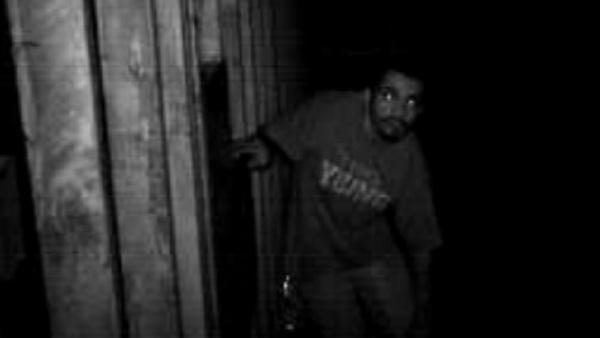 A suspect is captured on hidden camera removing copper wiring from a construction site in Cinco Ranch.