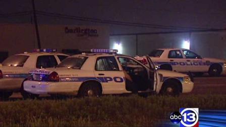 Police at the scene of a fatal auto-pedestrian accident on the East Freeway near Federal