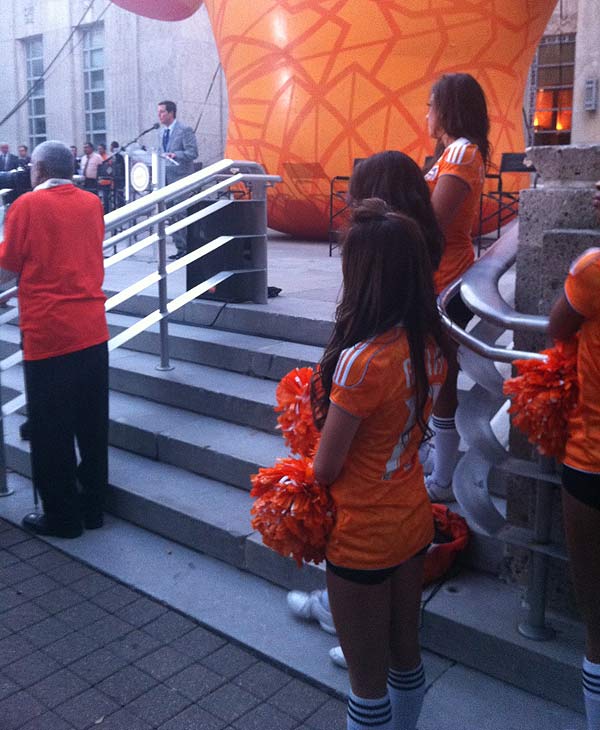 Dynamo fans rallied for the team Wednesday at...