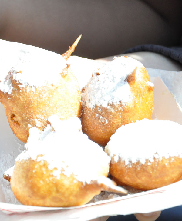 Rodeogoers enjoying some fried Oreos at the...