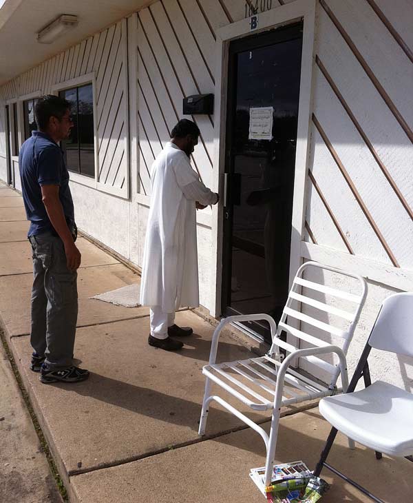 An education center building being used as a...