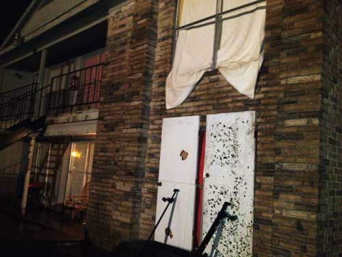 Several homes were damaged in Brookshire during...