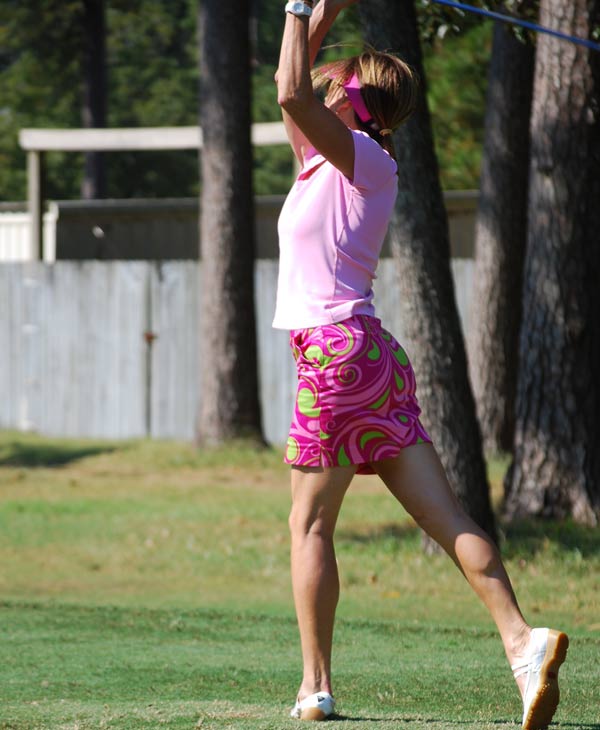 Hundreds of golfers took over the golf course...