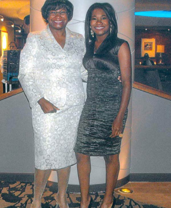 Katie McCall (left) with her mother