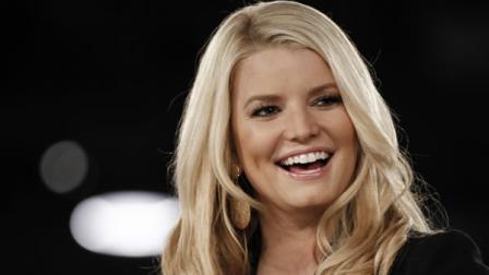 Jessica Simpson speaks onstage at Night at the Village during the Womens Conference in Long Beach, Calif., Monday, Oct. 25, 2010.