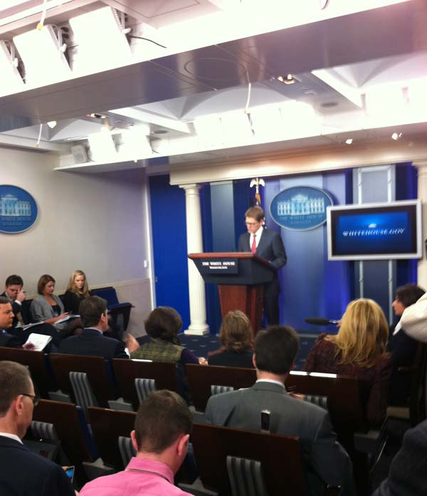 Dave Ward  in the White House briefing room.