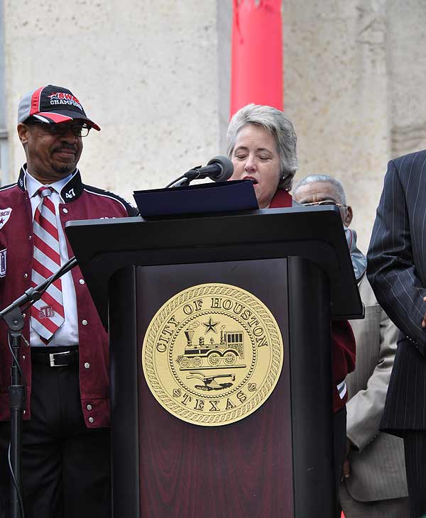 Images of the rally at City Hall for the newly...