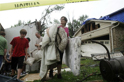 Images from the damage left behind by tornadoes...