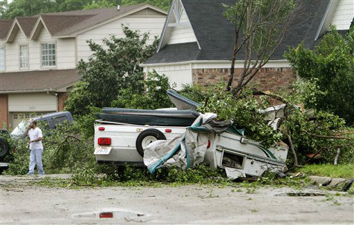 Images from the damage left behind by tornadoes...