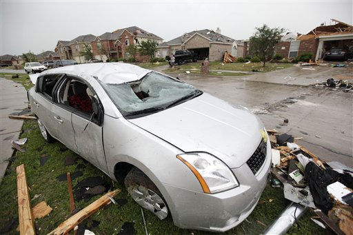 Images from the damage left behind by tornadoes...