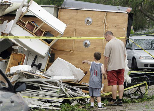 Images from the damage left behind by tornadoes...