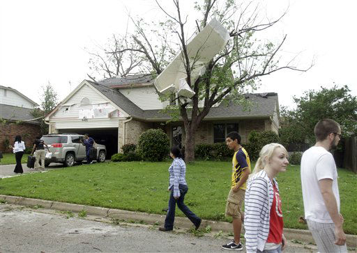 Images from the damage left behind by tornadoes...
