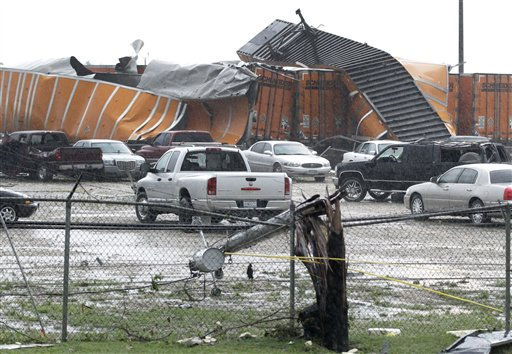 Images from the damage left behind by tornadoes...