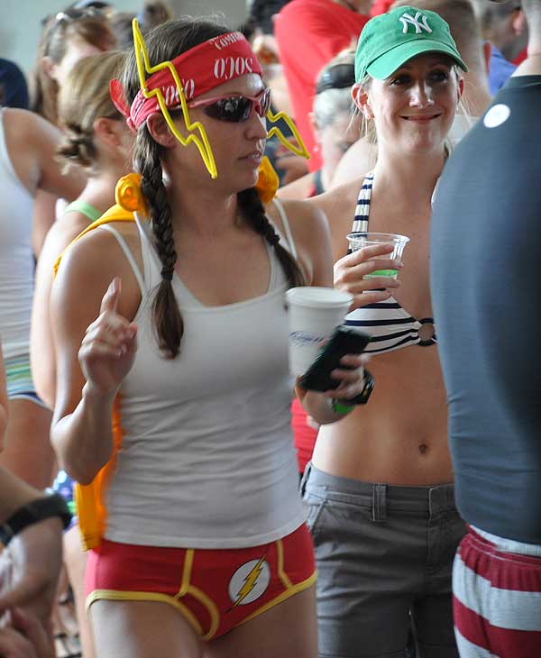 The first Hot Undies Run was held in Rice...