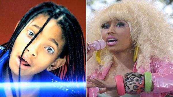 Willow Smith appears in her 2010 music video for Whip My Hair. / Nicki Minaj performs on Good Morning America on ABC on Friday, Aug. 5, 2011. - Provided courtesy of 2010 Roc Nation, LLC / Columbia Records / ABC Willow Smith appears in her 2010 music video for Whip My Hair. / Nicki Minaj performs on Good Morning America on ABC on Friday, Aug. 5, 2011. - Provided courtesy of 2010 Roc Nation, LLC / Columbia Records / ABC