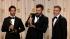 OTRC: Affleck, Clooney Oscars backstage speech :: Ben Affleck, George Clooney, Grant Heslov are seen backstage at the 2013 Oscars on Sunday, February 24.