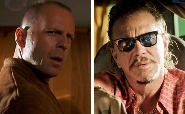 Bruce Willis (left) is pictured in a scene from...
