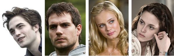 Robert Pattinson (left) appears as Edward in...