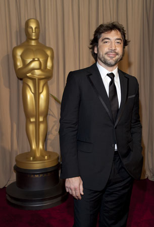 Javier Bardem on the red carpet, 2010.