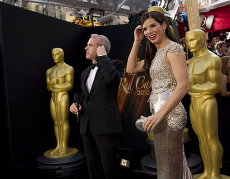 Sandra Bullock on the red carpet, 2010.