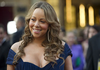 Mariah Carey on the red carpet, 2010.