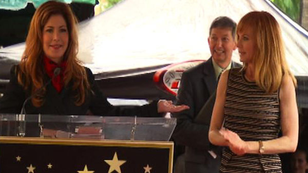 Dana Delany speaks at Marg Helgenberger's star...