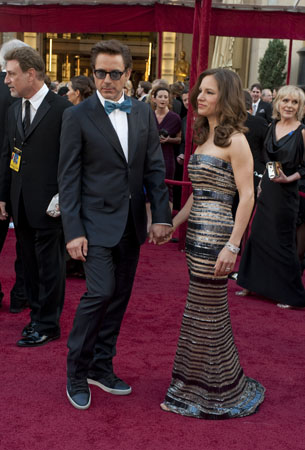 Robert Downey Jr. on the red carpet, 2010.