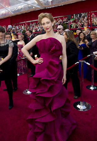 Vera Farmiga in Marchesa, 2010.