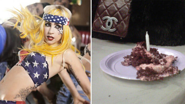 Lady Gaga is pictured in a scene from the music...