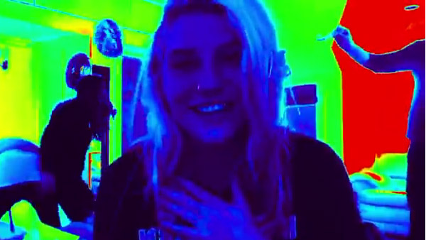 Ke$ha appears in a video she posted on her 25th...