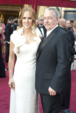Sarah Siegel-Magness and Gary Magness on the red...