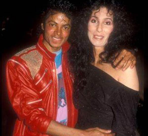 Cher and Michael Jackson pose in one of Cher's...