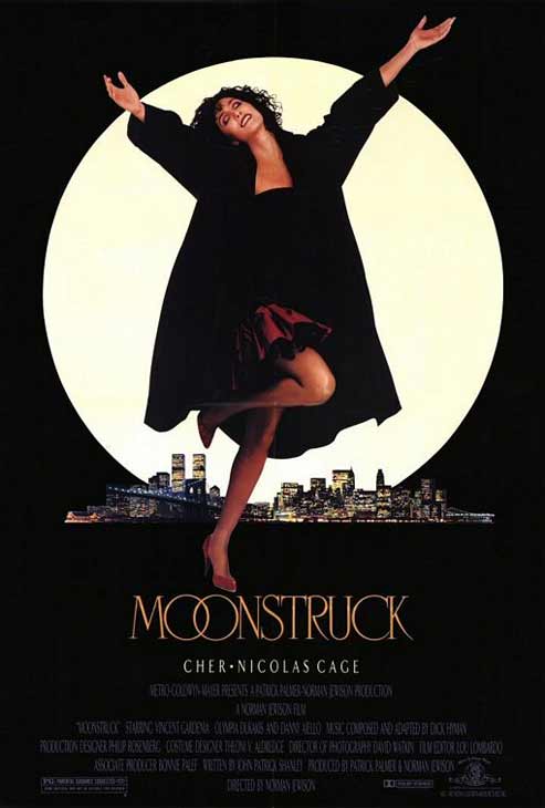 Promotional poster for the 1987 flick 'Moonstruck'