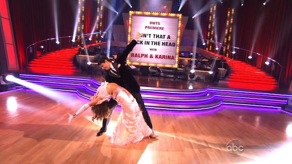 Ralph Macchio and his partner Karina Smirnoff...