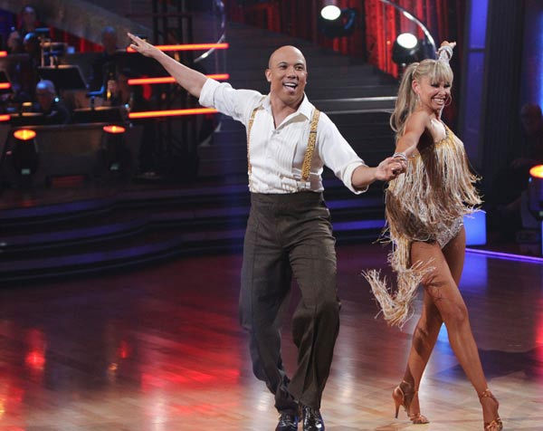Hines Ward and his partner Kym Johnson received...