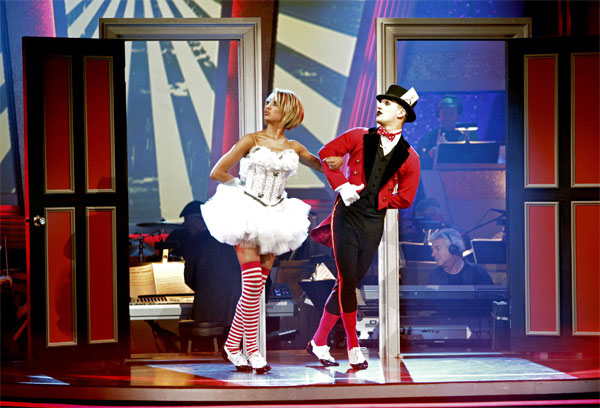 Chelsea Kane and her partner Mark Ballas...
