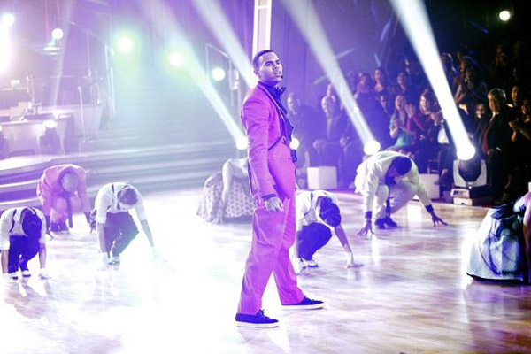 Chris Brown stopped by to perform his hit single...